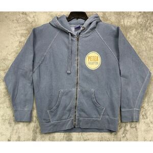 VTG Comfort Colors Peter Frampton Full‎ Zip Hoodie XL Faded Blue Guitar Circus